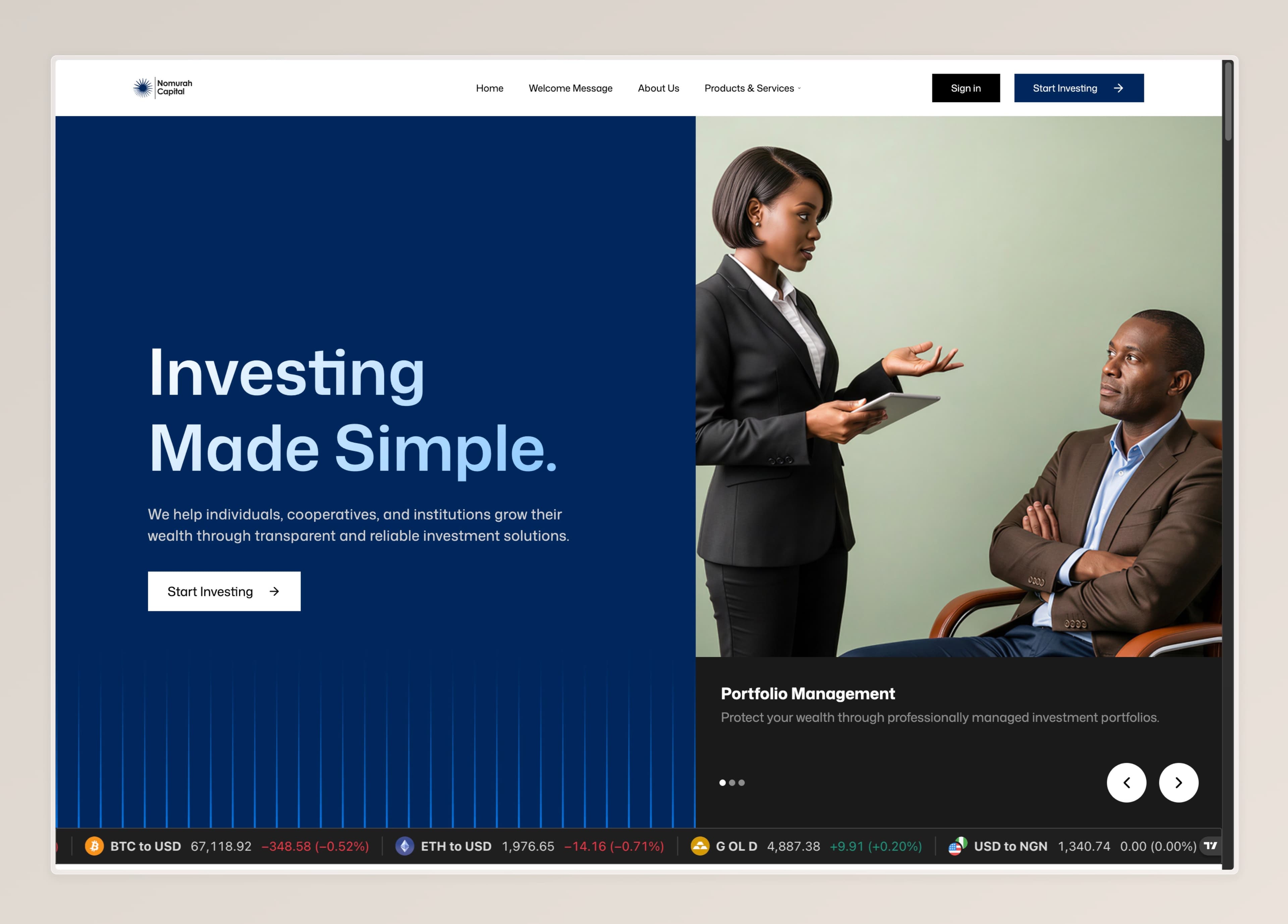 Nomurah Capital screenshot