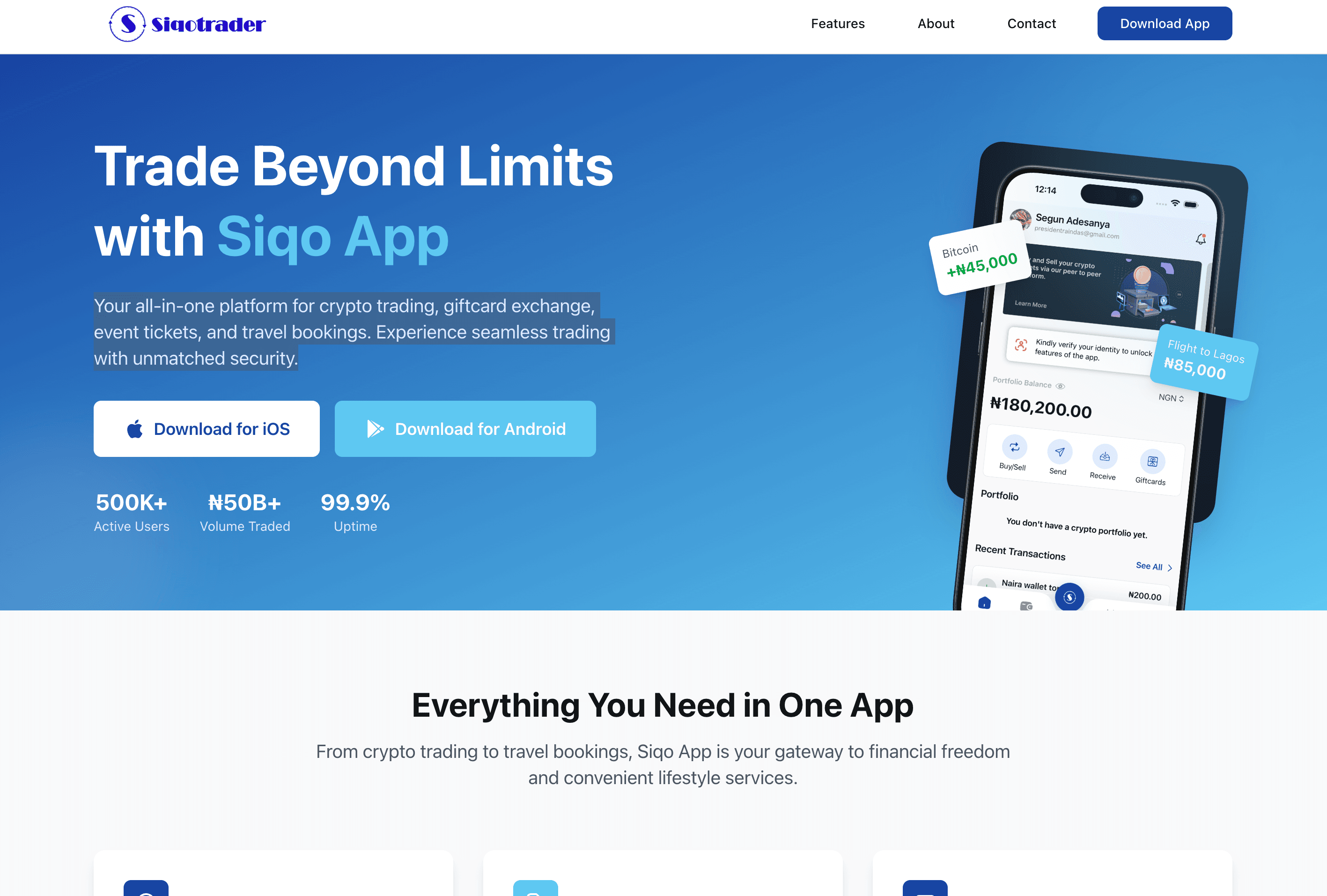 Siqotrader screenshot